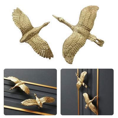 1PC Creative Knob Wild Goose Dresser Door Handle Wardrobe Cabinet Single Hole Brass Drawer Pull