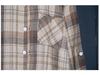 Camicia Giacca da Donna a Quadri Rosa in Cotone e Lino di Media Lunghezza Larga Primavera/Autunno