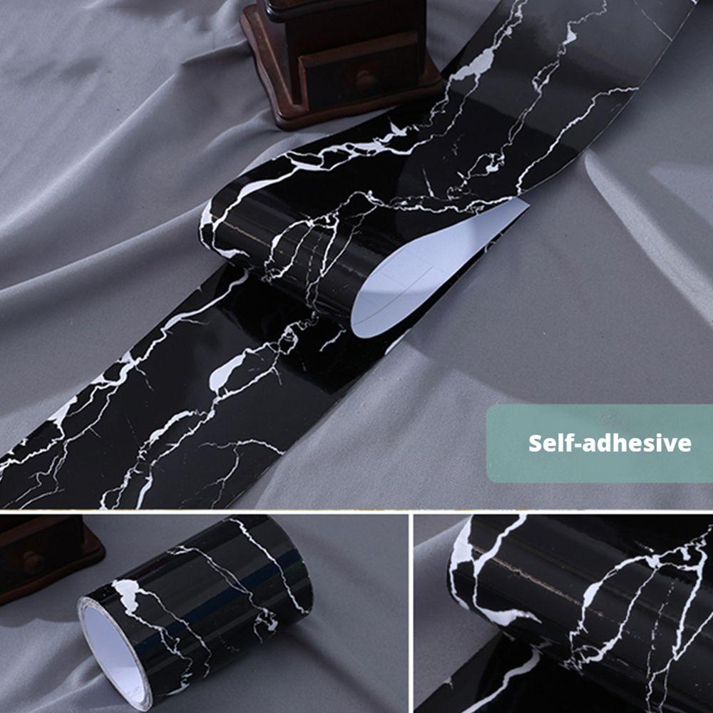 PVC Self-adhesive Vinyl Decals Skirting Line Marble Wall Border Stickers Baseboard Waist Line Wallpaper
