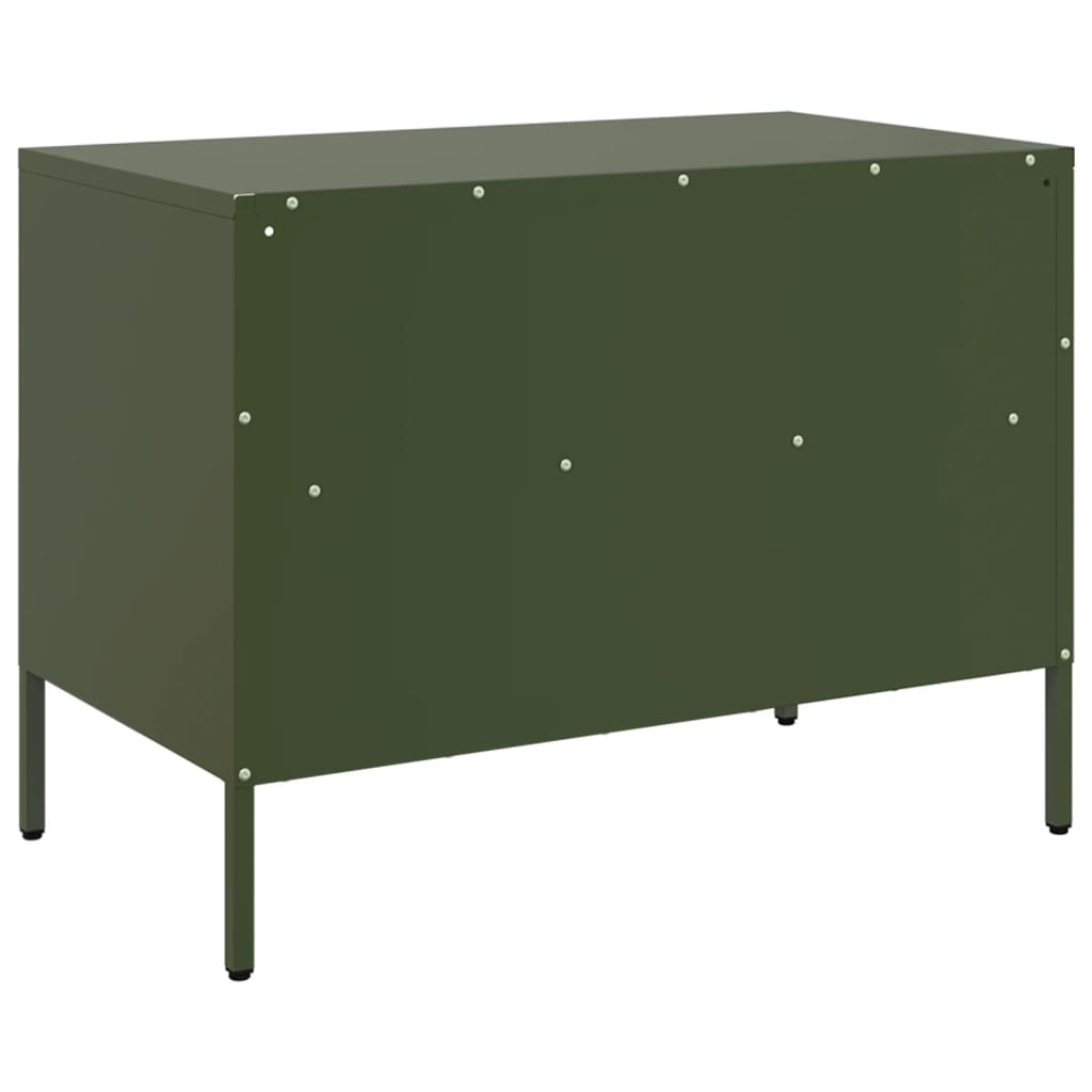 Vidaxl Szafka Pod Telewizor, Oliwkowa, 68X39X50,5 Cm, Stalowa