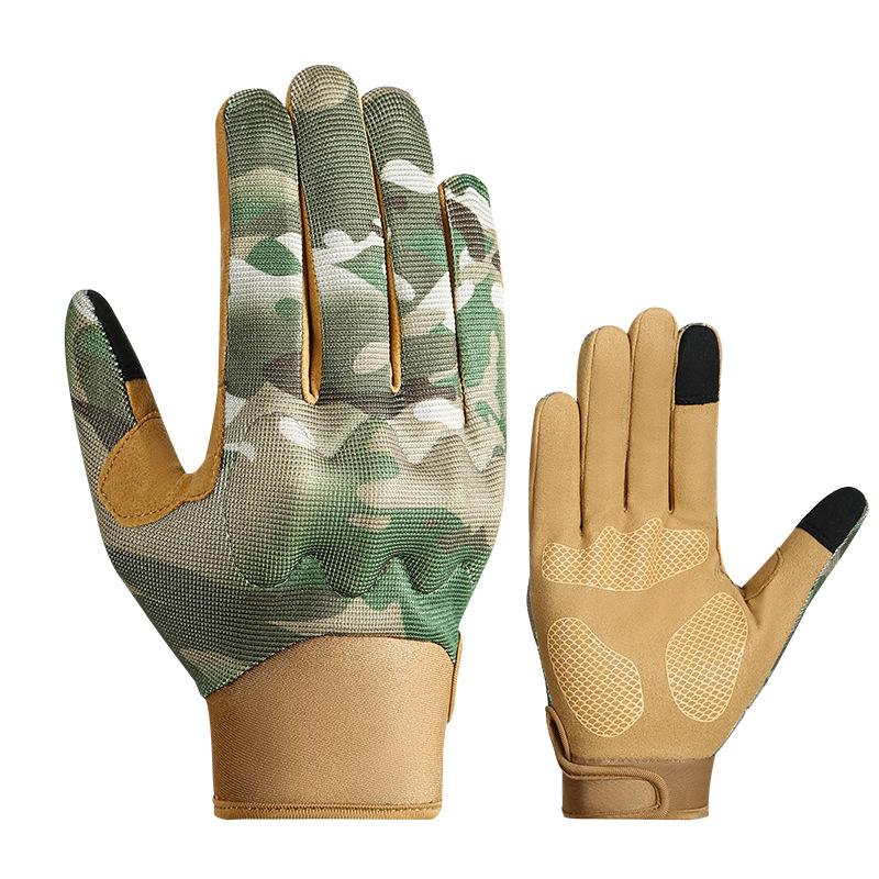 

Sports riding gloves Men s outdoor mountaineering locomotive All-finger non-slip with shell Touch screen protective tactical gloves L