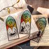 6 Pcs PET Bookmarks Black Cat Pattern Page Markers Page Clips Bookmark for Student Office Reading Stationery