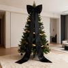 78x18.5 Inch Extra Large Christmas Tree Topper Bow Christmas Giant Satin Bow with Long Streamers for Wedding Holiday Home Party Decor