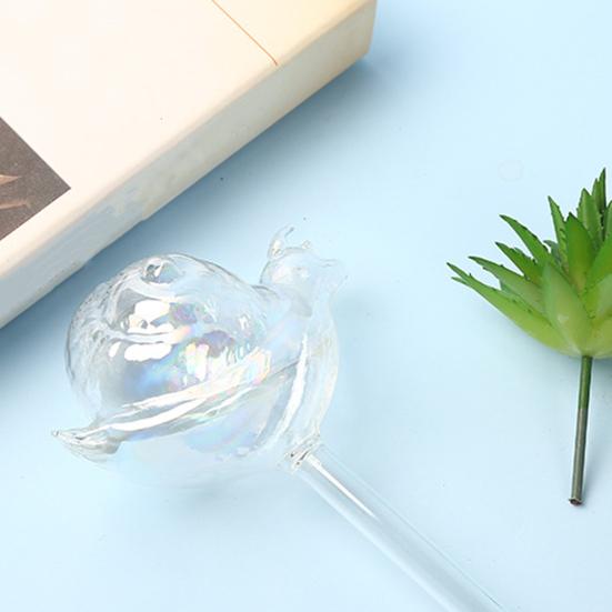 Yousheng Iridescent Self Watering Bulbs Snail Design Glass Plant Watering Globes Planter Insert Automatic Watering Device for Indoor Potted Plants