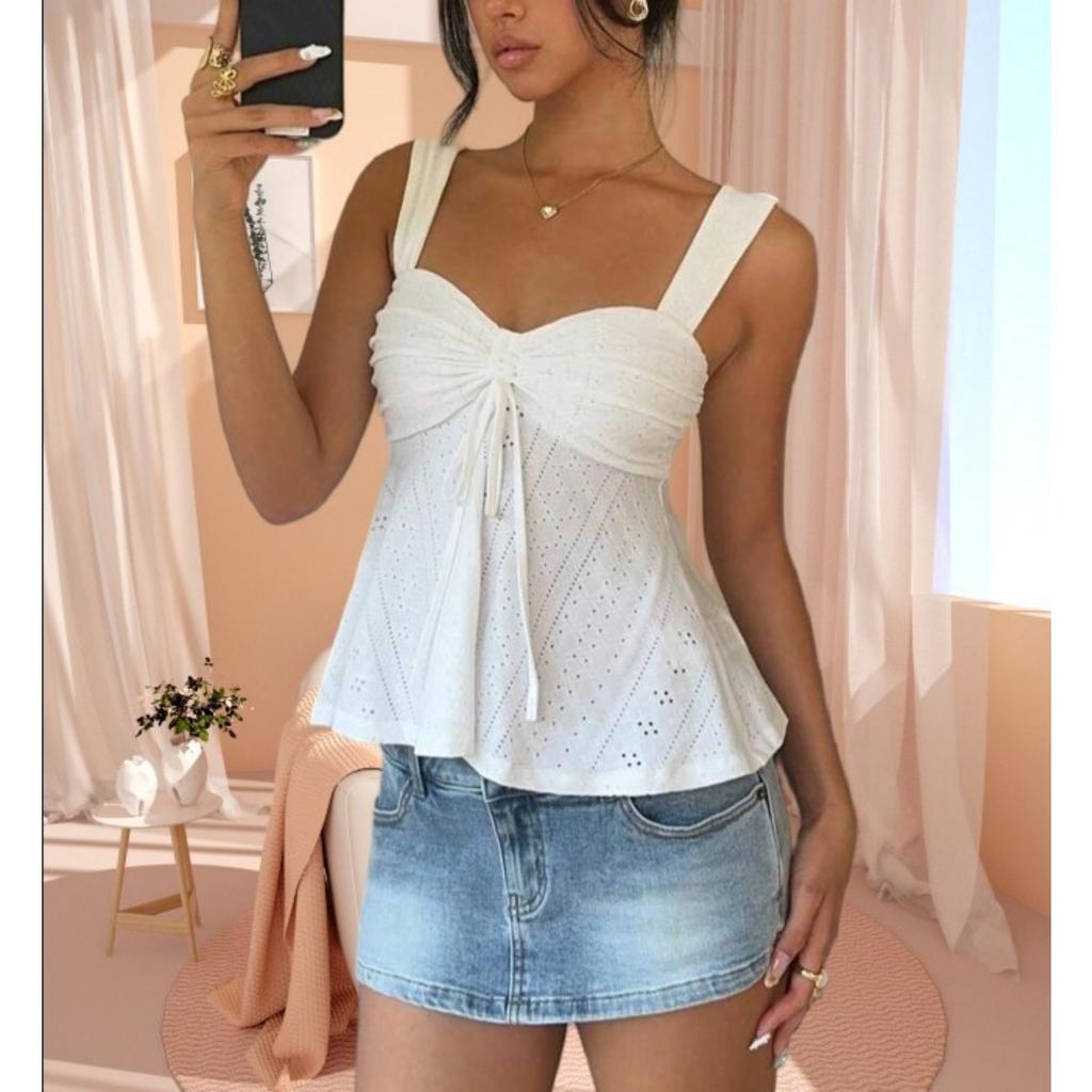 Summer New Women's Sexy Y2K Cami Top, Casual Versatile Sleeveless Tank Top for Women, Crossborder Fashion Outfit