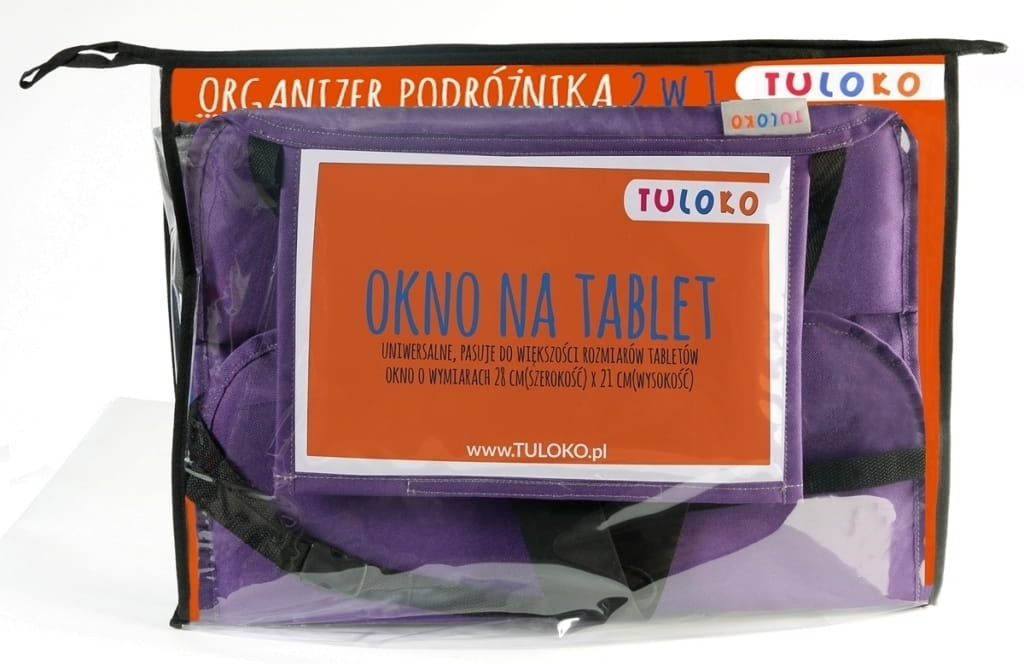 Tuloko Organizer Samochodowy Okno Uchwyt Na Tablet Szary Z Fioletowym