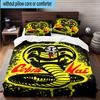 Cobra Movies Of The Fighters 3pcs Bedding,Including 1pc Duvet Cover And 2pcs Pillowcases Perfect for Christmas,Ideal for Bedroom, Dormitory