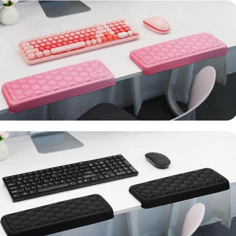 Soft Fabric Mouse Wrist Support Pad With AntiSlip Base For Office Desk Edges And Computer Use