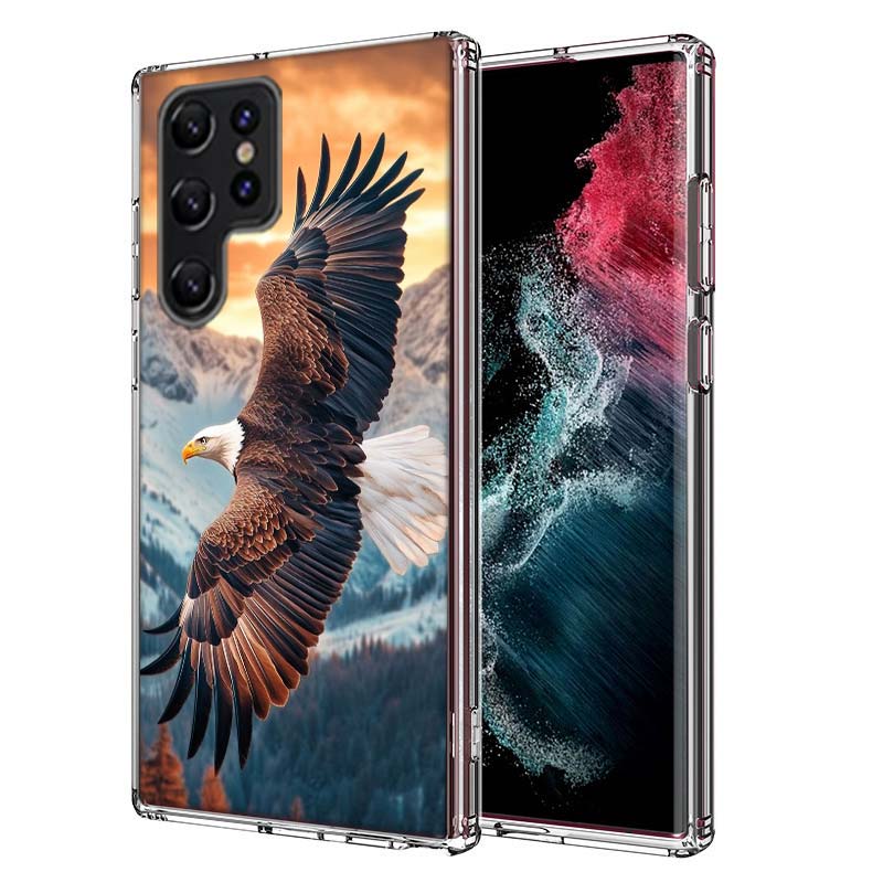 

Soaring Eagle Hunting Capa Phone Case For Samsung S26 Ultra S25 Edge Galaxy S23 S21 S20 S24 FE S22 S10 Plus Cover Clear TPU Shel Samsung S25 Edge 5G