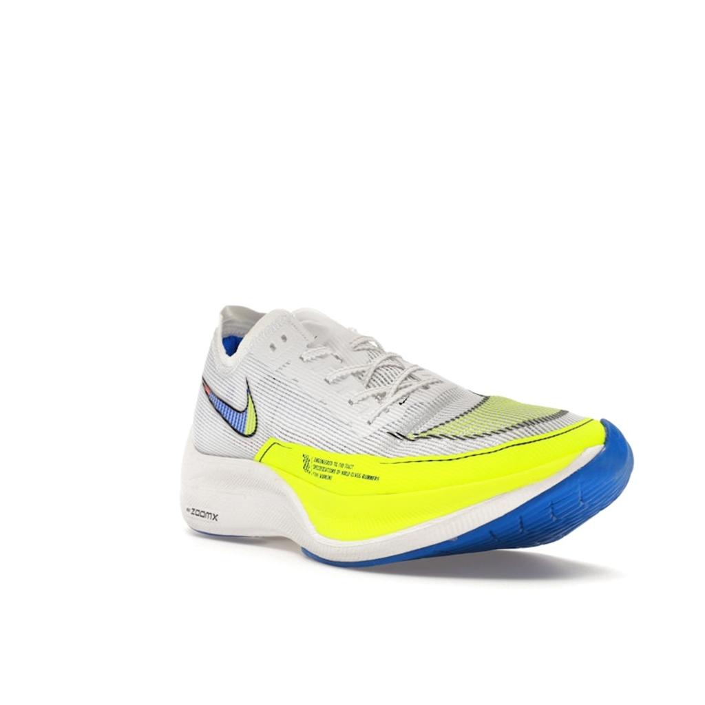 Nike ZoomX Vaporfly Next% 2 White Volt Racer Blue Men Sneakers Black CU4111-103