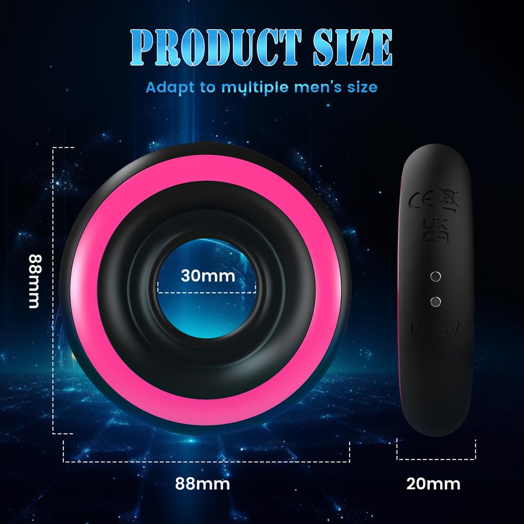 Vibrating Peins Ring for Couple Luminous Lock Ring Adult Products Sex Toys Delay Ejaculation for Men Penis Enlargement Cock Ring