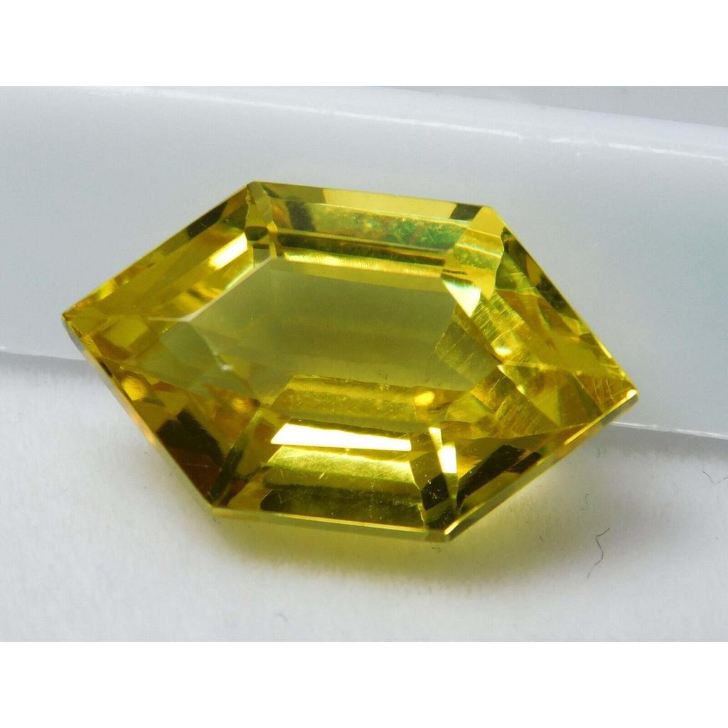 Ring Size 9.50 Ct Natural YELLOW Sapphire Fancy Shape CERTIFIED Loose Gemstone R-956