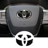 Carbon Fiber Car Steering Wheel Emblem Badge Sticker For Toyota RAV4 Hilux Aygo Yaris Ractis Corolla Camry CHR Auris Tacoma