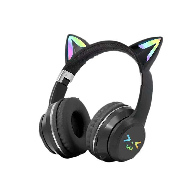 Gradient Cat Ear LED Bluetooth Headset BT035C - Gaming Style