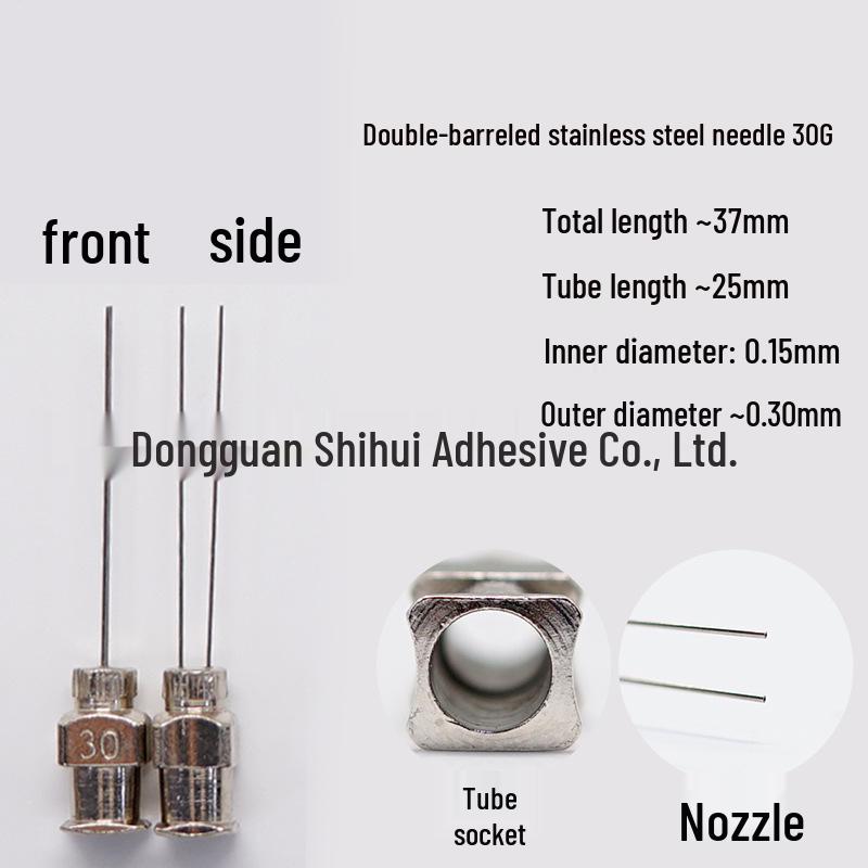 Stainless Steel 37mm Double-Tube Glue Dispensing Needle Valve