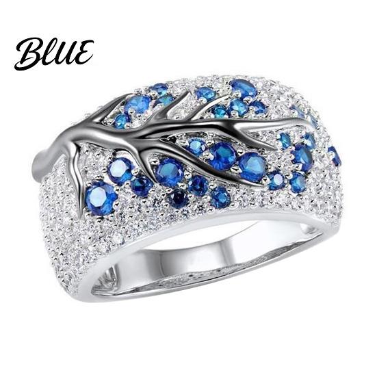 Zinc Alloy Women Ring Finger Plum Blossom Design Polished Finish