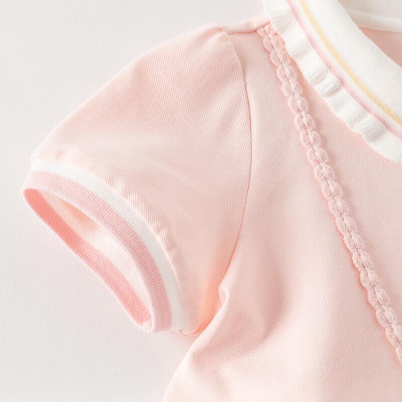 DAVE&BELLA Girls' Knitted Polo A-Line Summer Dress