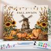 1pc Diy Paint By Numbers Kit Pumpkin Sunflower Windmill Halloween Gift Unique Diy Gift For Home Furnishing Decoration 40x50cm/16x20inch Without Frame