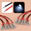 10pcs Motorcycle 6mm Ultra Small White LED Brake Running Tail Light Panel Pilot Lamp 12V