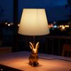 Elegant Rabbits Table Lamps with Retro Design Artistic Bedside Light for Bedroom Nightstand and Living Room Decorating