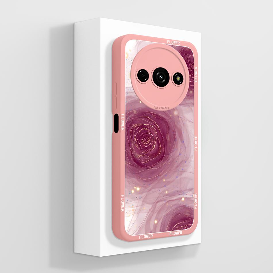

For Redmi A3 A3X Phone Case Romantic Rose High Quality Liquid Silicone Soft Phone Shell For Redmi A 3 Funda Full Coverage Bumper Redmi A3