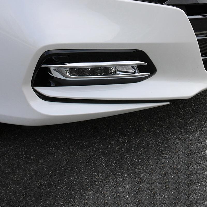 For Honda Accord X 10th 2018    ABS Carbon fiber Front Fog Light Lamp Cover Trim Bumper Reflector Accessories