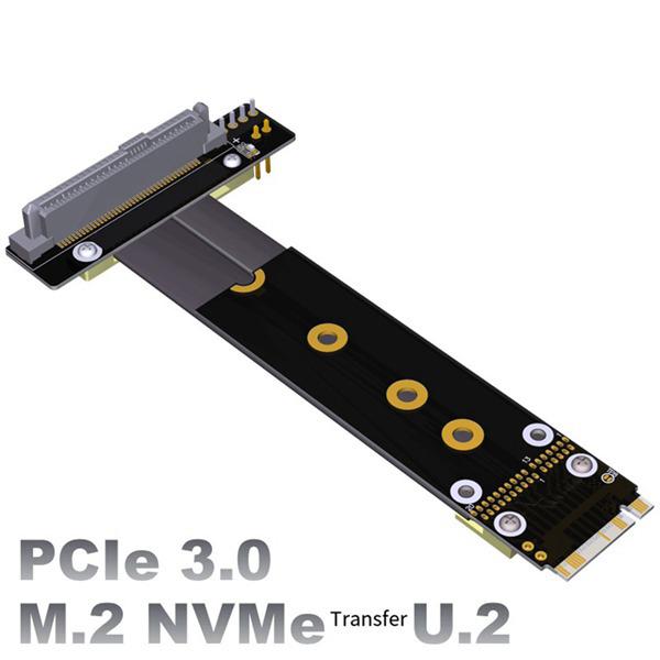 Schwarzer PCB U.2 auf M.2 PCI-E 3.0 SFF-8639 Adapter