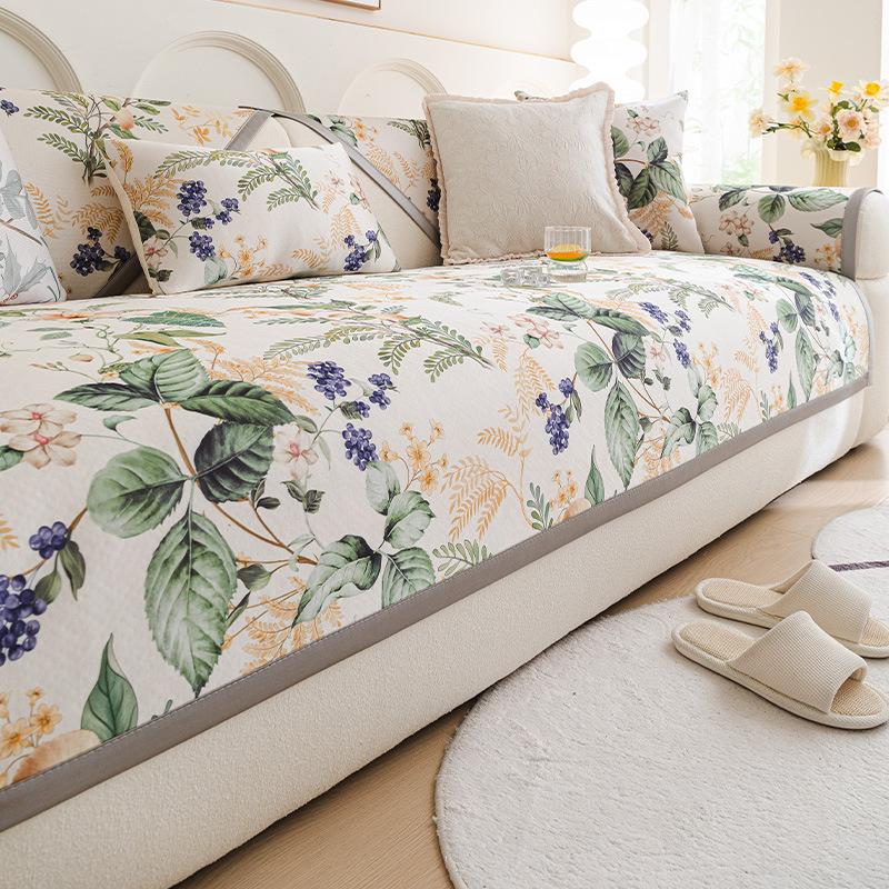 Cute Cartoon Mat Cushion All-Inclusive Cool Cover Towel Summer Summer Non-Slip Seat Cushion Ice Silk Sofa Cushion