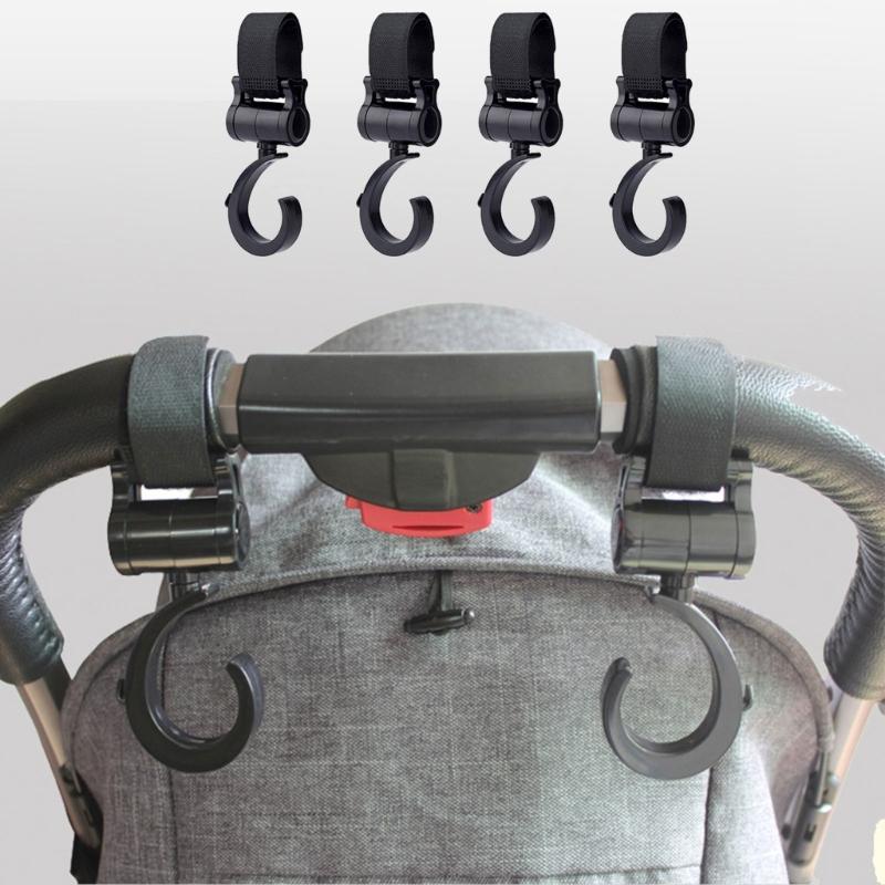 Baby Stroller Organizer Hooks Cartoon Bear Stroller Hooks Adjustable Bag Hanging Hook Sturdy Stroller Accessories