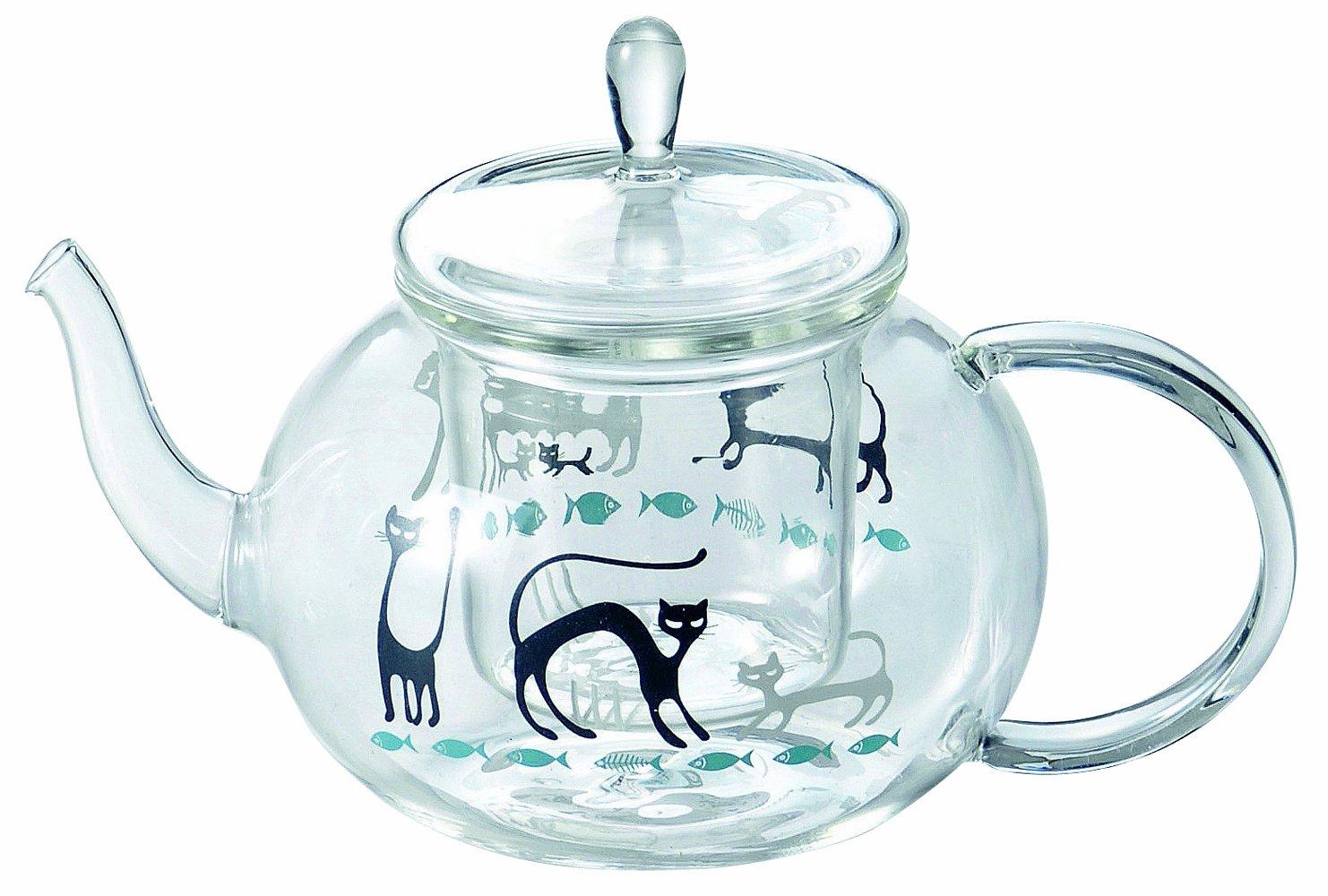 

Elegant Cat Heat-Resistant Glass Teapot 49P133