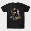 Men Black Print T-shirt Chicago-Bears No-Cut Transfer Paper Print Cotton Tshirt