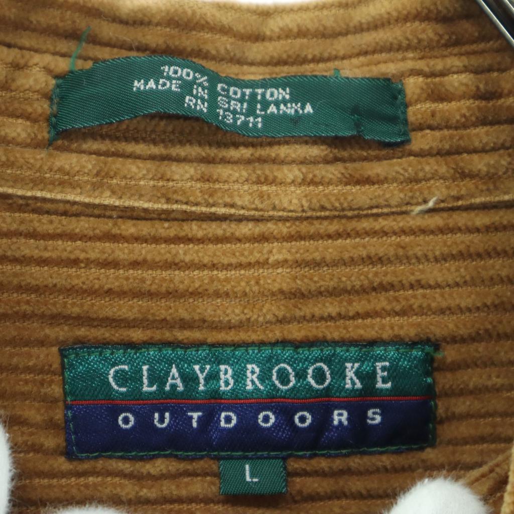 Schönheitsprodukte CLAYBROOKE 90er Jahre Alt Langarm Cordhemd L Braun Herren Gebraucht