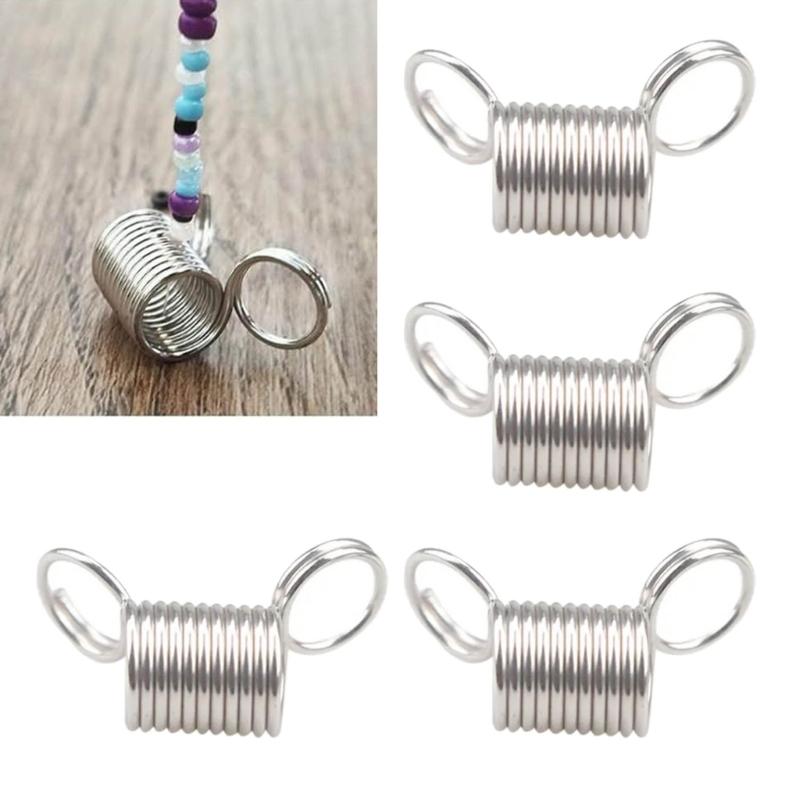 10 Pcs Bead Stop Stainless Steel Tension Spring Bead Wire Ends Jewelry Making Tools To Prevent Beads from Falling