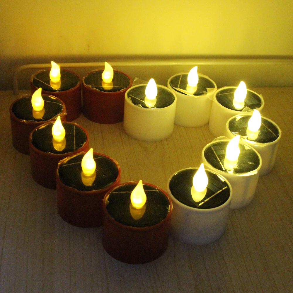 Solar Garden Light Led Candles Flameless Outdoor Waterproof Solar Tea Lights for Party Garden Home Christmas Terrace Decor