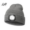 Hands Free LED Hat for Daily Life Knitted with Detachable Light Rechargeable Warm Winter Cap Outdoor Sports Built in Flashlight Safety Illumination