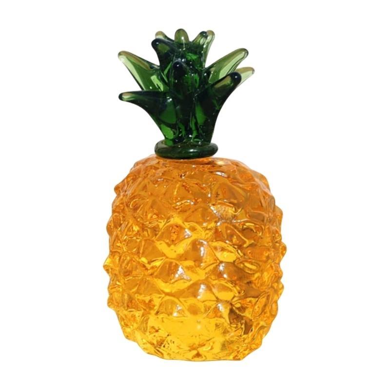 652F Miniature Glass Fruit Sculpture Realistic Fruit Paperweight for Living Room Tabletop Display and Document Organization
