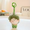 Cute Curly Hair Doll Plush Keychain Soft Kawaii Big Head Boy Girl Stuffed Pendant Healing Bag Charm Creative Plush Toy Gift