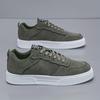 [Sneakers da Uomo Verdi] Sneakers Casual da Uomo Verde Oliva con Lacci | Fodera in Tessuto Traspirante, Suola Resistente in PVC e Suola Bianca per il Comfort di Tutto il Giorno