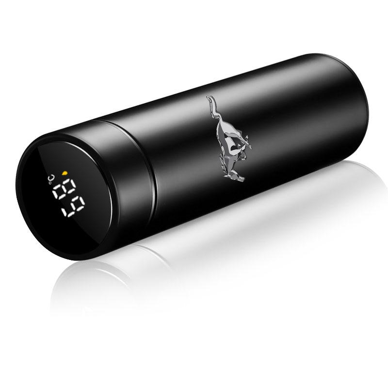 

Портативная автомобильная умная бутылка-термос с дисплеем температуры, кофейная кружка для Ford Mustang SHELBY GT 500 350 Convertible V Mach e, водонепроницаемая Mustang чёрный