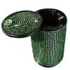 Rhinestone Inlaid Portable Car Ashtray Detachable Metal Large Capacity Sealed Ash Cup 10x6cm Bling Auto Interior Accessory