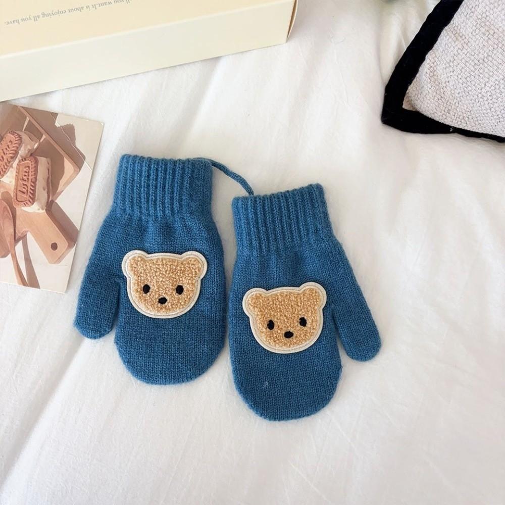 Solid Color Winter Warm Gloves Full Finger Full Finger Gloves Outdoor Sports Gloves Outdoor Sports