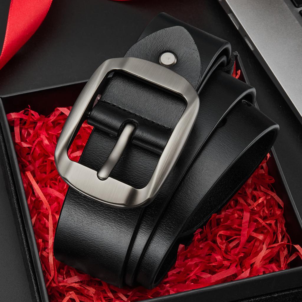 Belt Men'S Leather Casual Simple Pin Buckle Cowhide Belt Trendy Belt Belt Men'S Business Versatile Belt Men'S