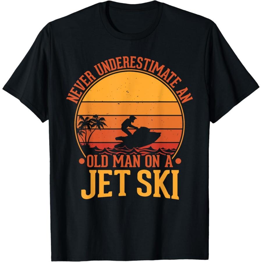 

Vintage Water Jet Ski Fun Beach for Men, Retro Jet Ski T-Shirt XXXXXL чорний