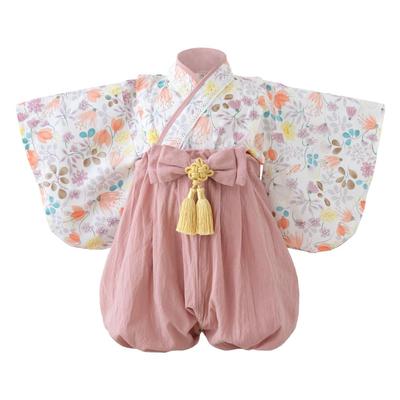 Presente Hakama de Bebê para Meninas e Formal Japonês Perfeito para o 100º Dia no Santuário e Primeiros Festivais Macacão Nebuloso de 2 Peças, 70cm, Meninos, Roupa, Visitas,