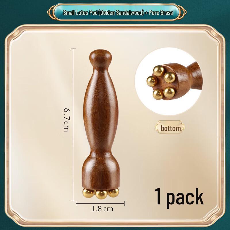 Asariya Brass & Sandalwood Lotus Meridian Massager