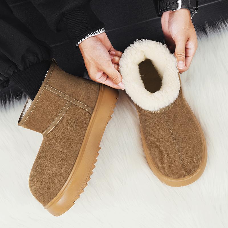 Fashion Winter New Platform Men and Women Snow Boots Casual Slip-on Botas Altas Plush Warm Home Cotton Shoe Classic Lovers Ankle Boots