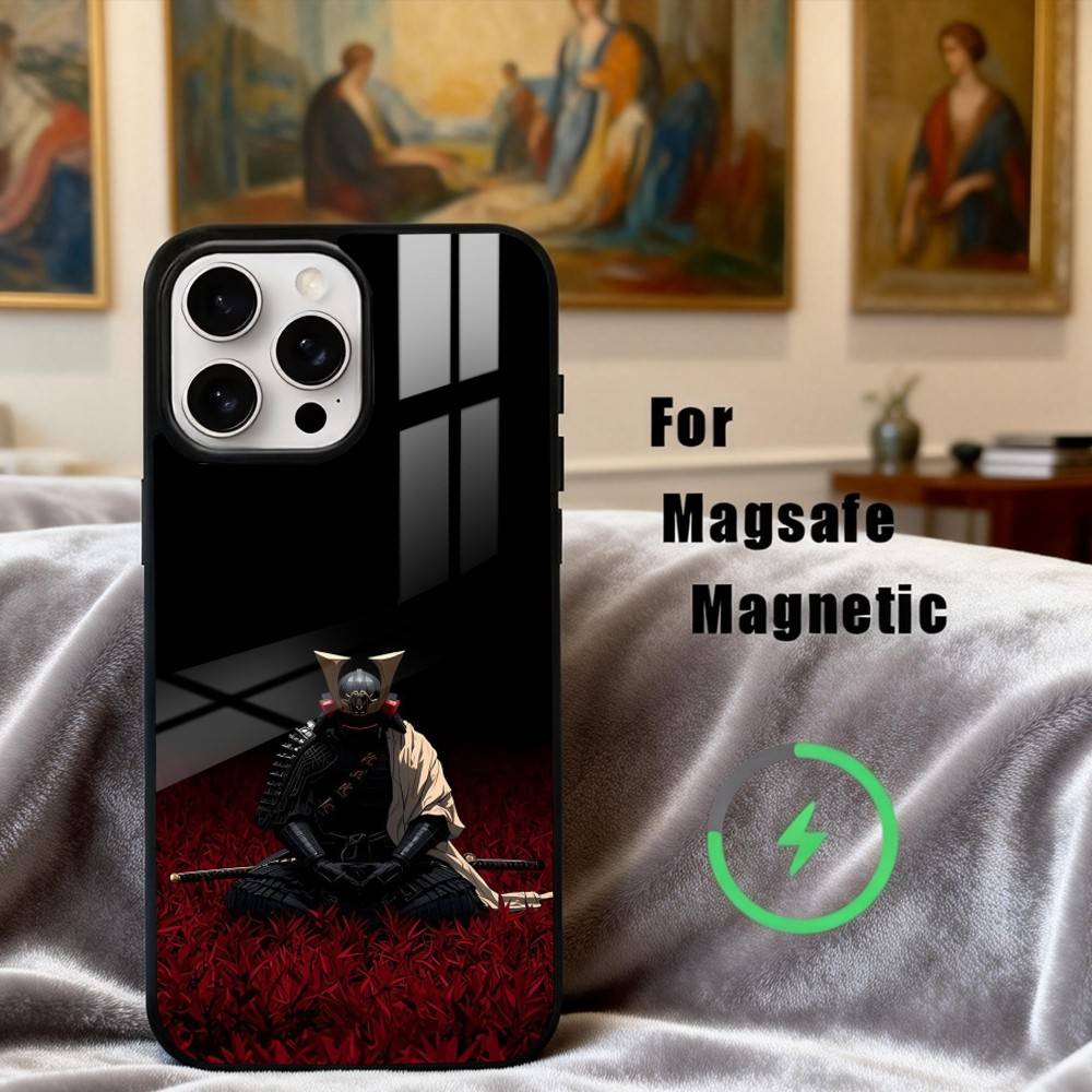 J-Japanese B-Bushido S-Samurai  Phone Case For iPhone17,16,15,14,13,12,11 Plus,Pro Max Magnetic For Magsafe Wireless Charging