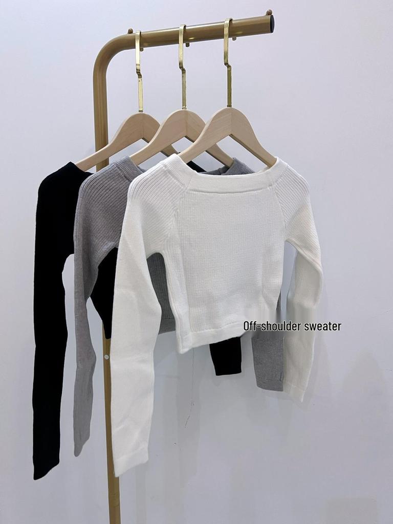 Children's Long Sleeve Dance Cardigan Shawl - Off-Shoulder Autumn/Winter Sweater for Girls' Practice Wear