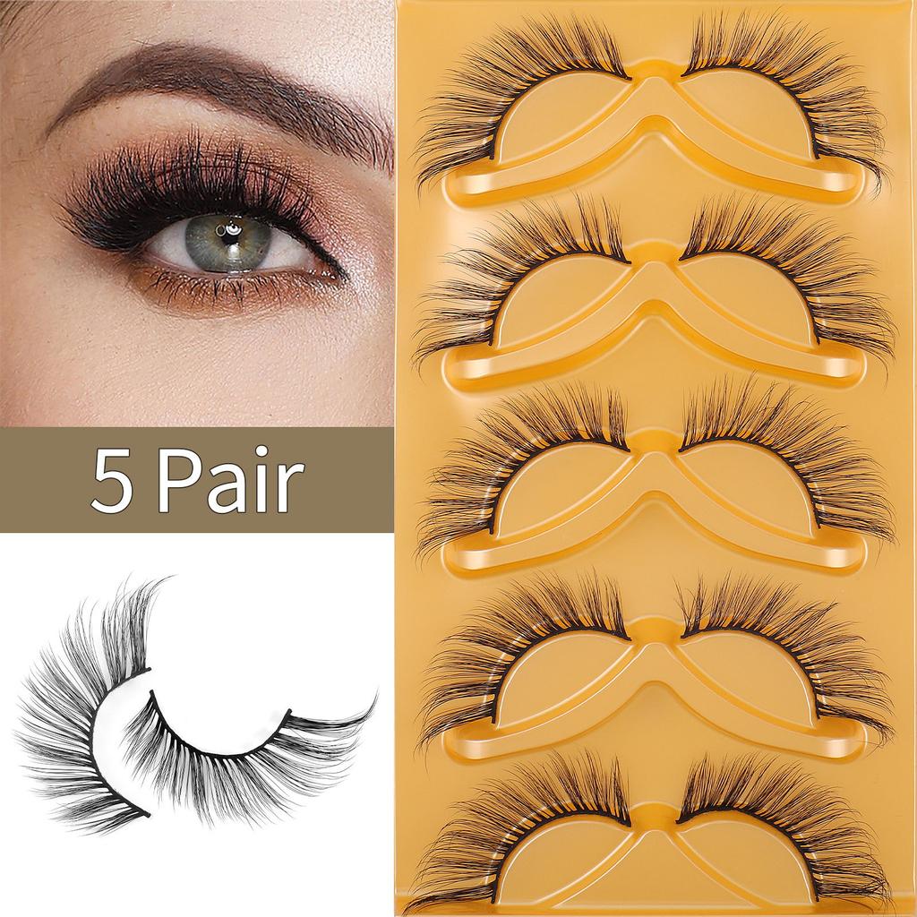 Oblique Flying Fox Eye False Eyelashes 5 Pairs Of Simulated End Of Eye Extended Eyelashes