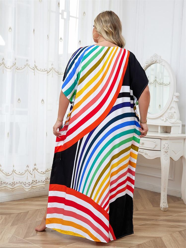 EDOLYNSA Cotton Long Beach Dress Cover-Ups for Women Pareo De Plage Swimsuit Cover Up Beach Sarongs Swimwear Kaftan Beachwear Q1476